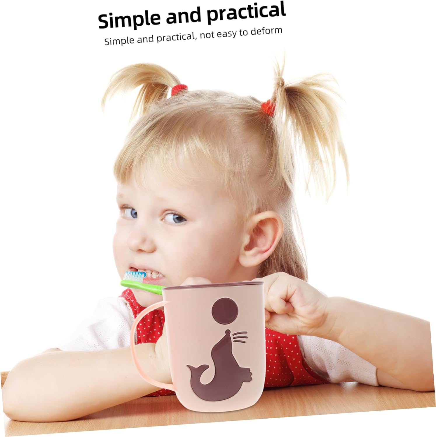 Totority Baby Mouthwash Cup Dolphin Toothbrush Holder Portable Travel Tumbler