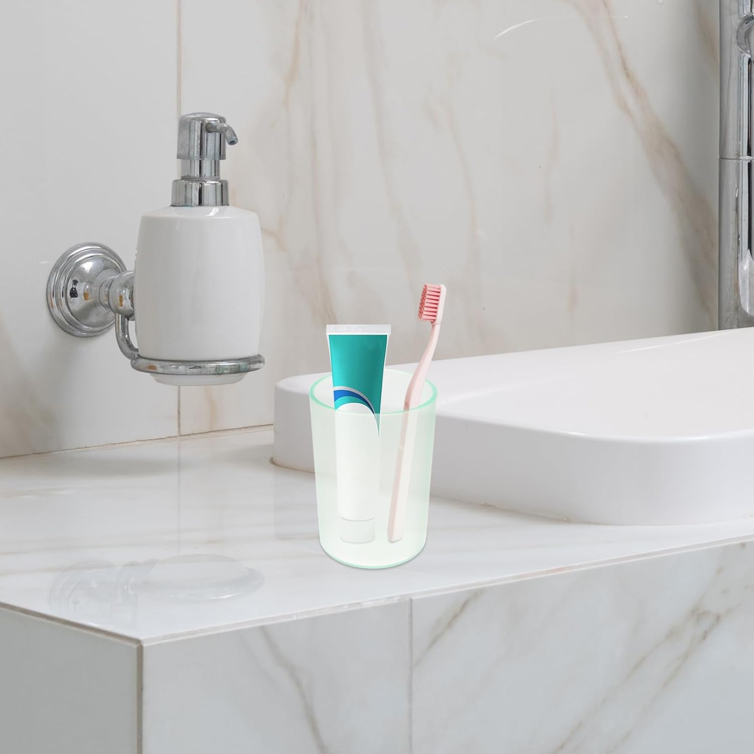 Comfort Design LIFKICH Transparent Toothbrush Cup Gargle Mug for Adults