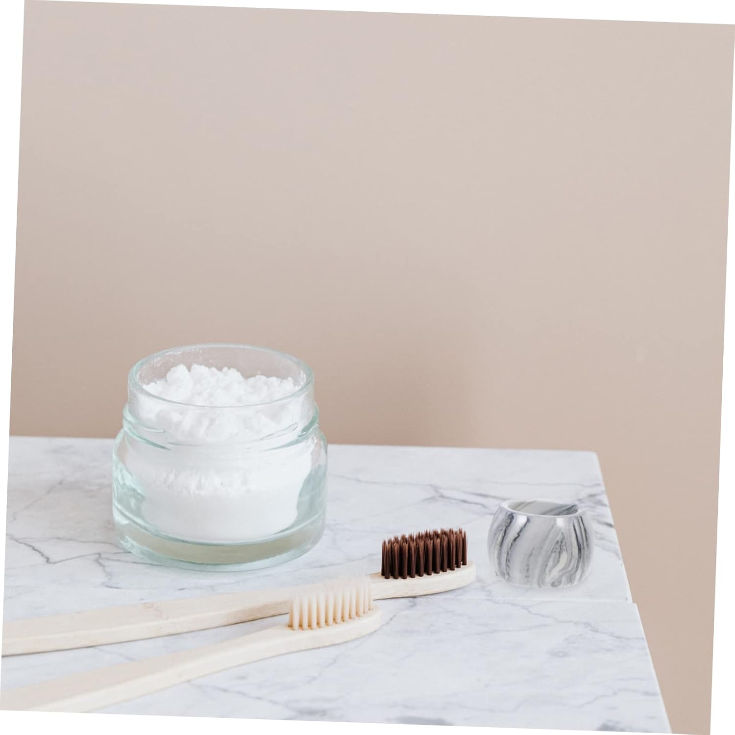 DECHOUS 3Pcs Ceramic Toothbrush Holder with Marble Pattern 1