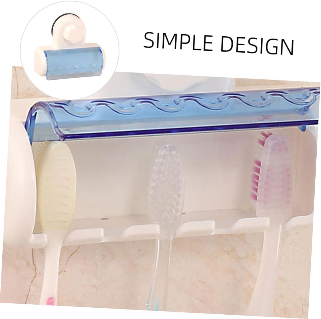 Elegant Wall-Mounted Toothbrush Holder with Suction Cup