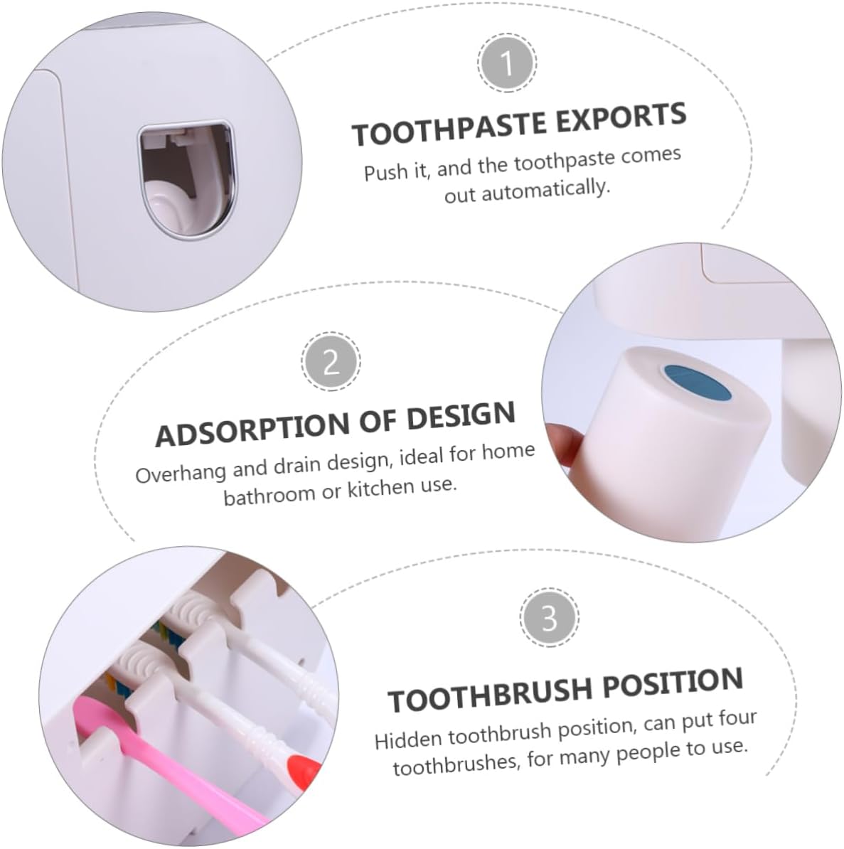 Zerodeko Wall-Mounted Toothbrush Organizer