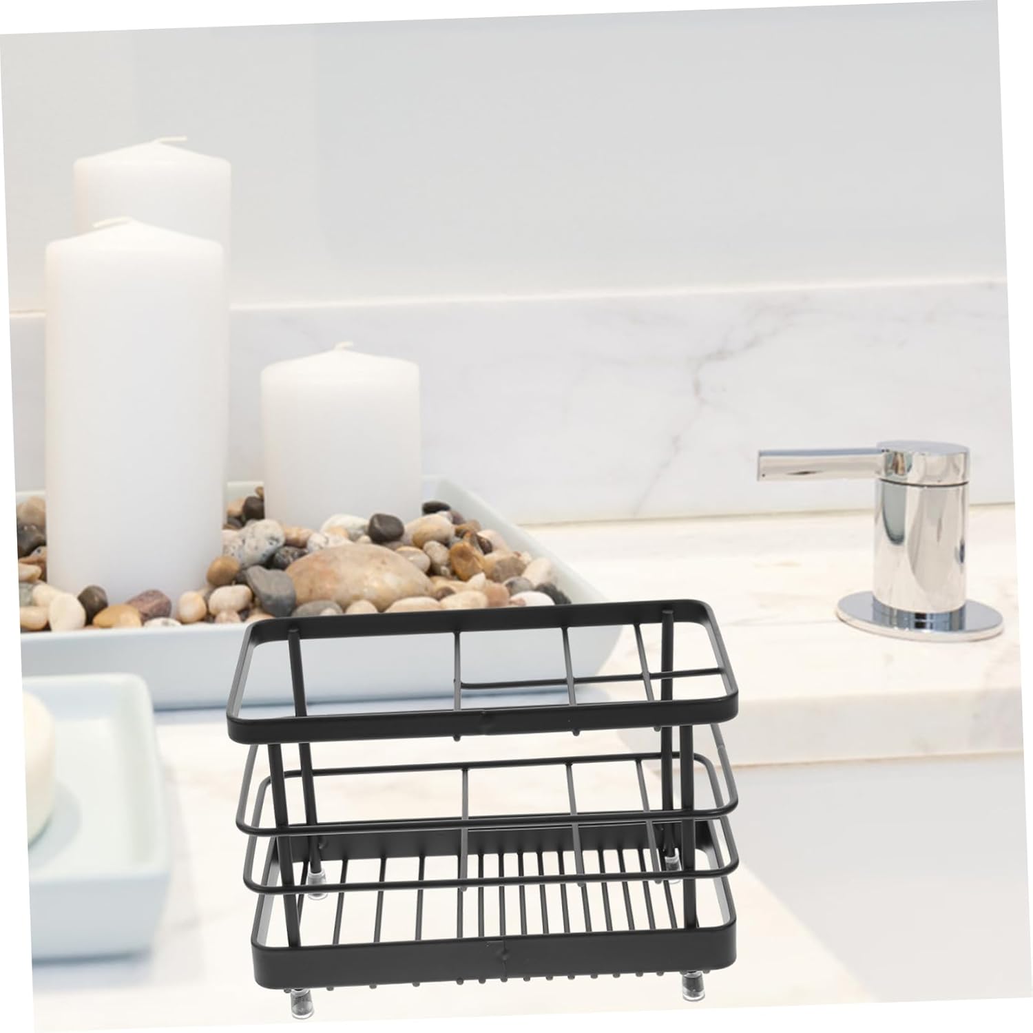 Space-Saving Iron Toothbrush Holder Stand
