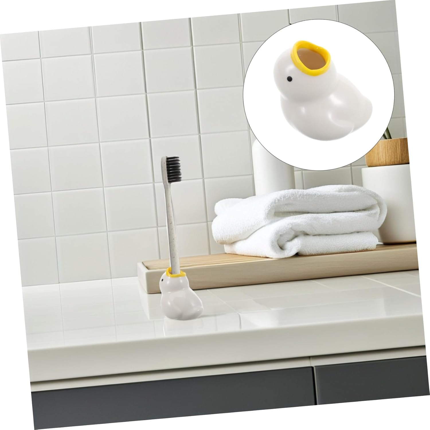 Sparkly Ceramic Toothbrush Holder for Bathroom Organization