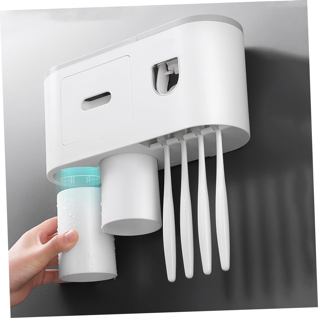 Healifty Auto Toothpaste Squeezer Toothbrush Holder Compact Easy to Use