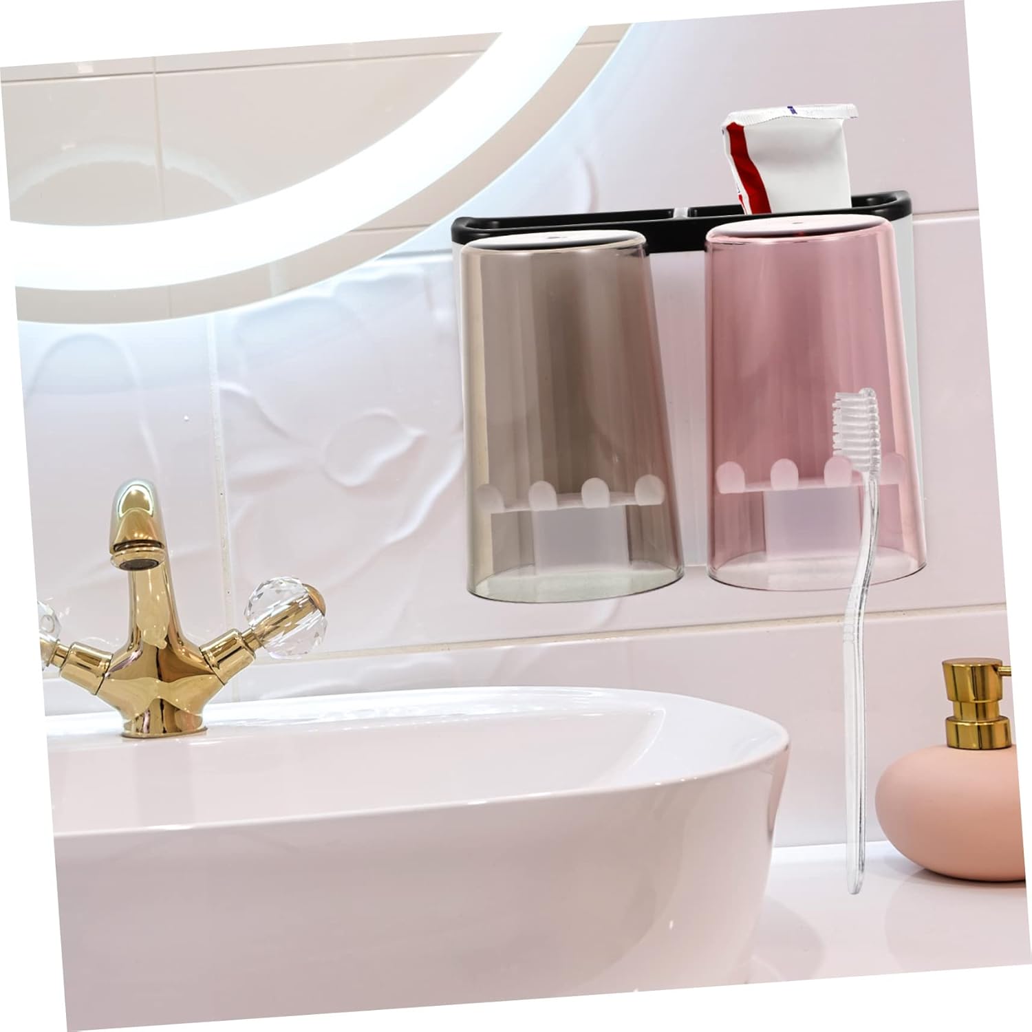 Wall-Mounted Toothbrush Rack