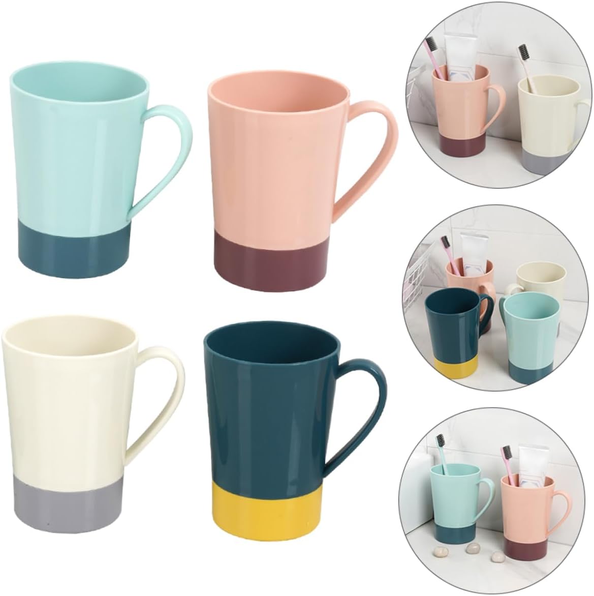 Anneome 4-Piece Bathroom Tumbler Cup Set