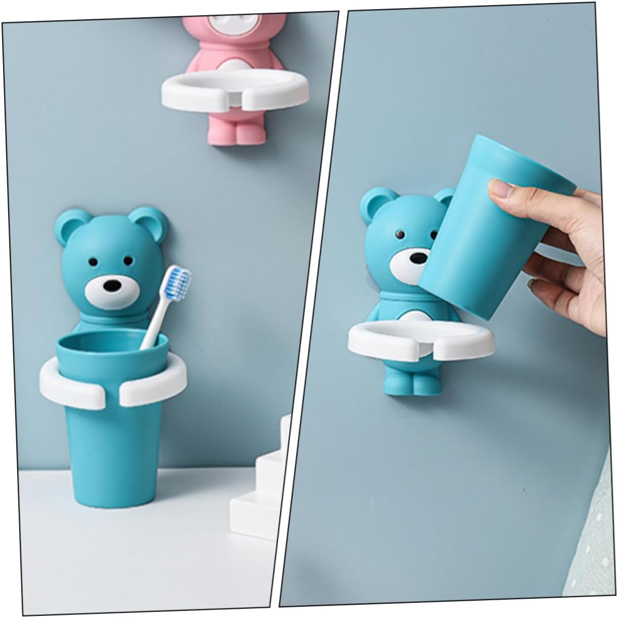 Love Your with Beavorty - Wall-Mounted Cartoon Toothbrush Organizer for Kids
