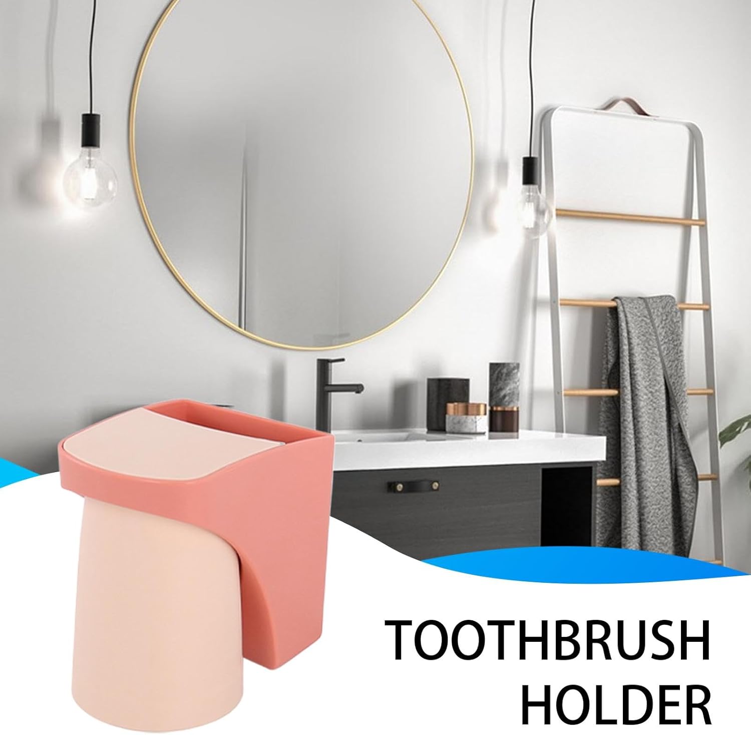 Stylish Magnetic Wall Toothbrush Holder with Waterproof Design