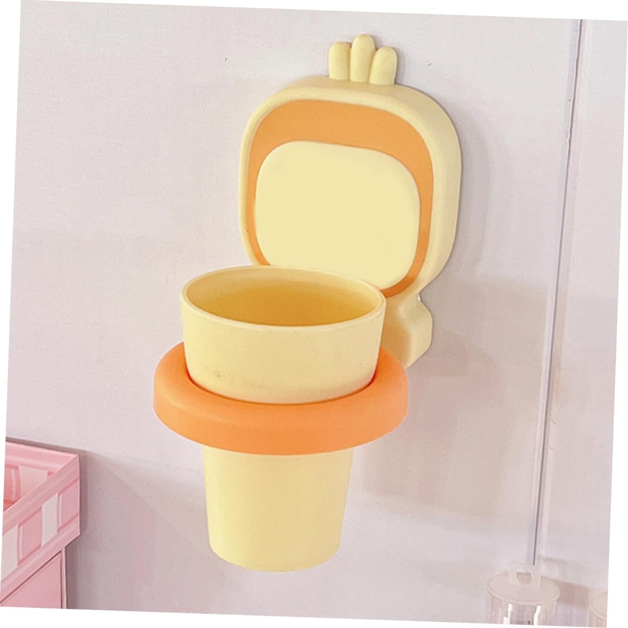 boys and girls toothbrush holder with cup