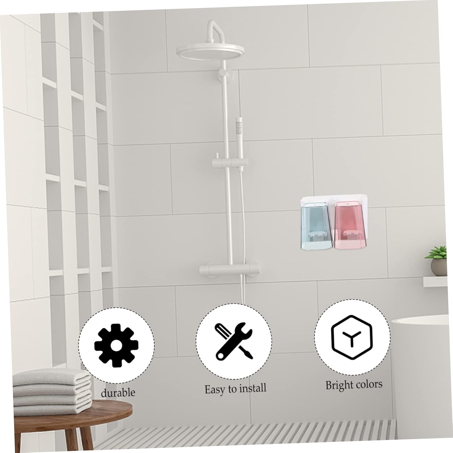 Wall-Mounted Toothbrush Holder Easy to Install