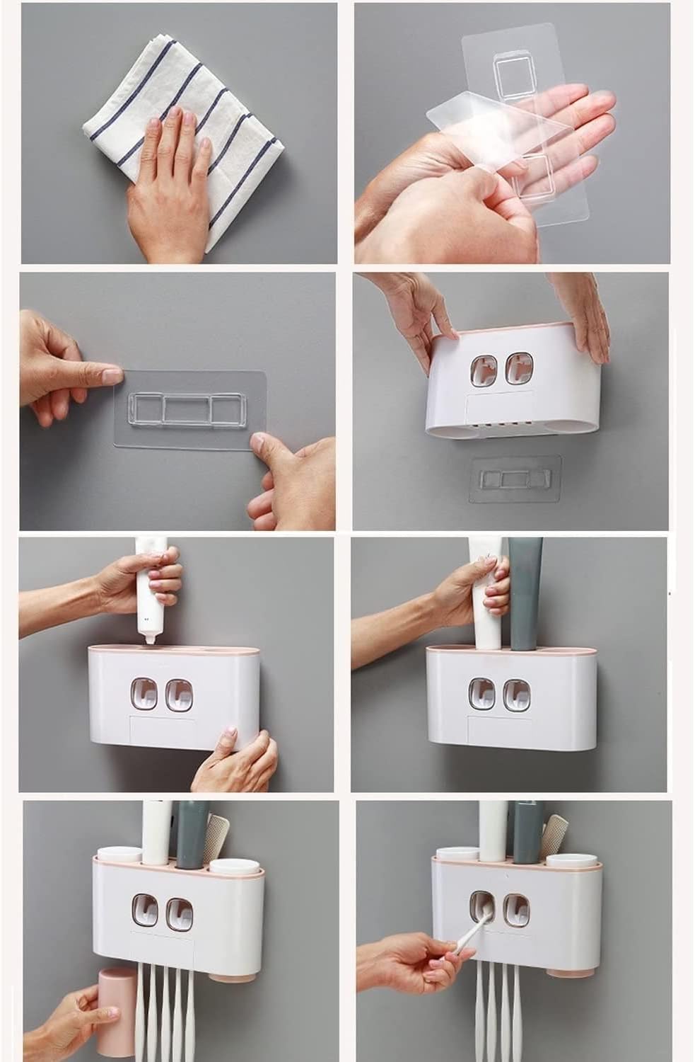 Wall-Mounted Toothbrush Organizer for Efficient Oral Care