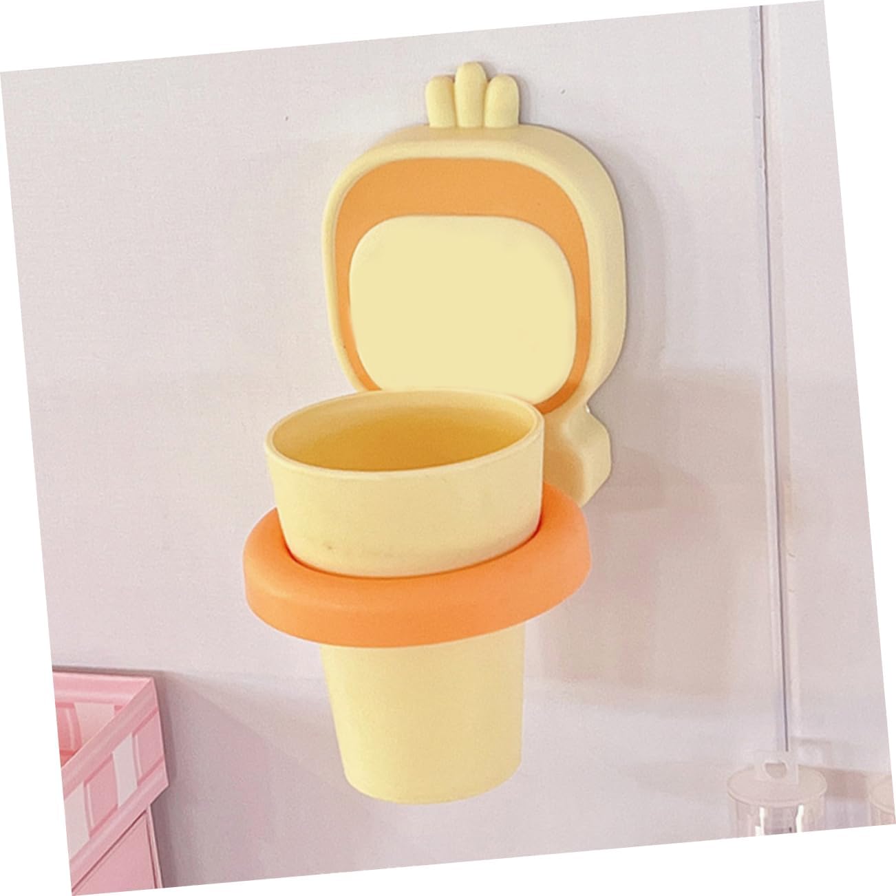 Cute Wall-Mounted Toothbrush Holder for Boys Girls in Bathroom