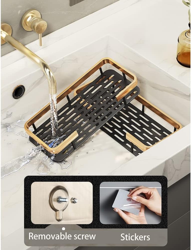 BAHELS Bath Organizer Wall-Free Aluminum Shah Organizer for Bathroom Kitchen
