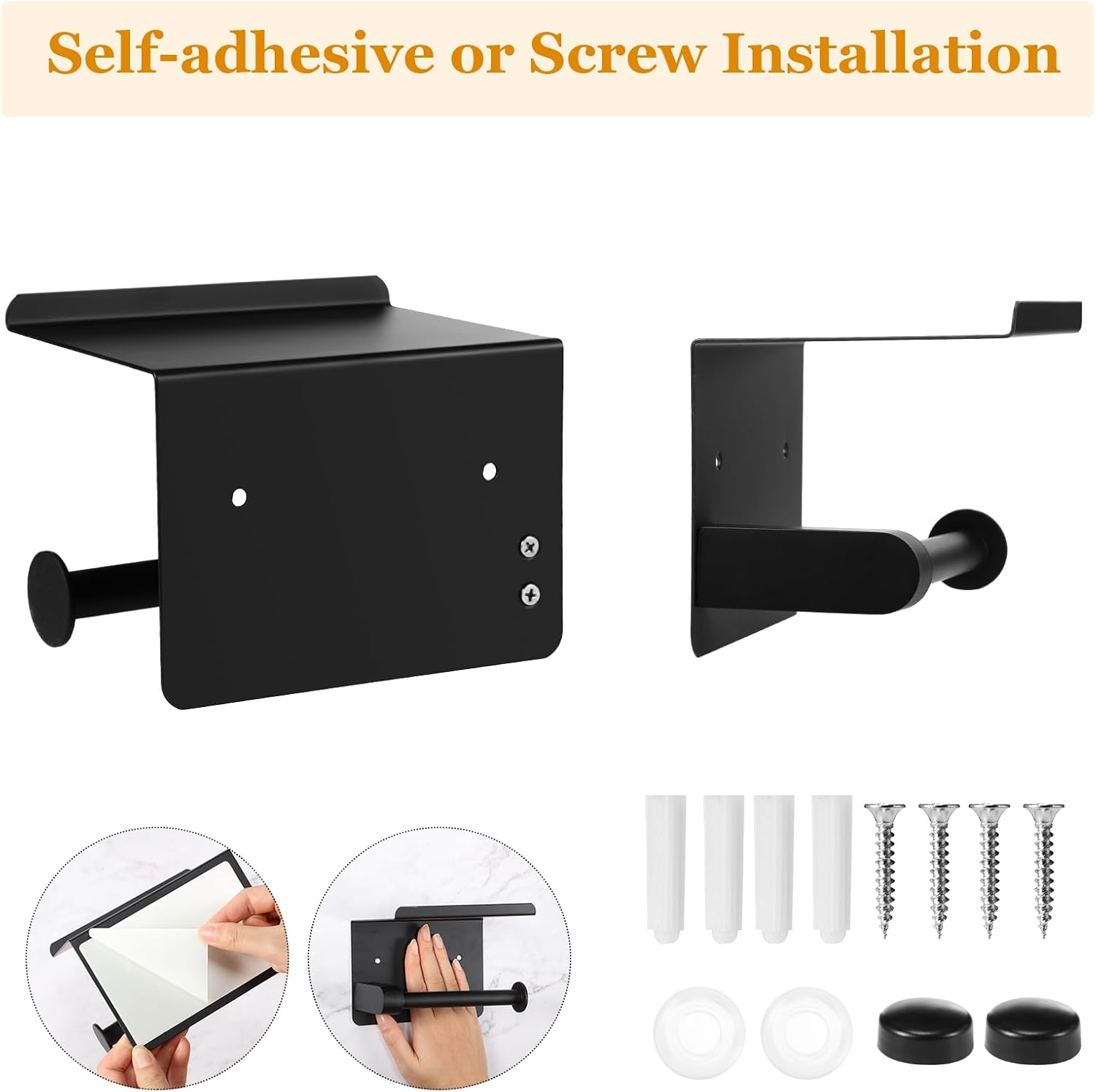 6-Piece Adhesive Shower Caddy Durable Stylish