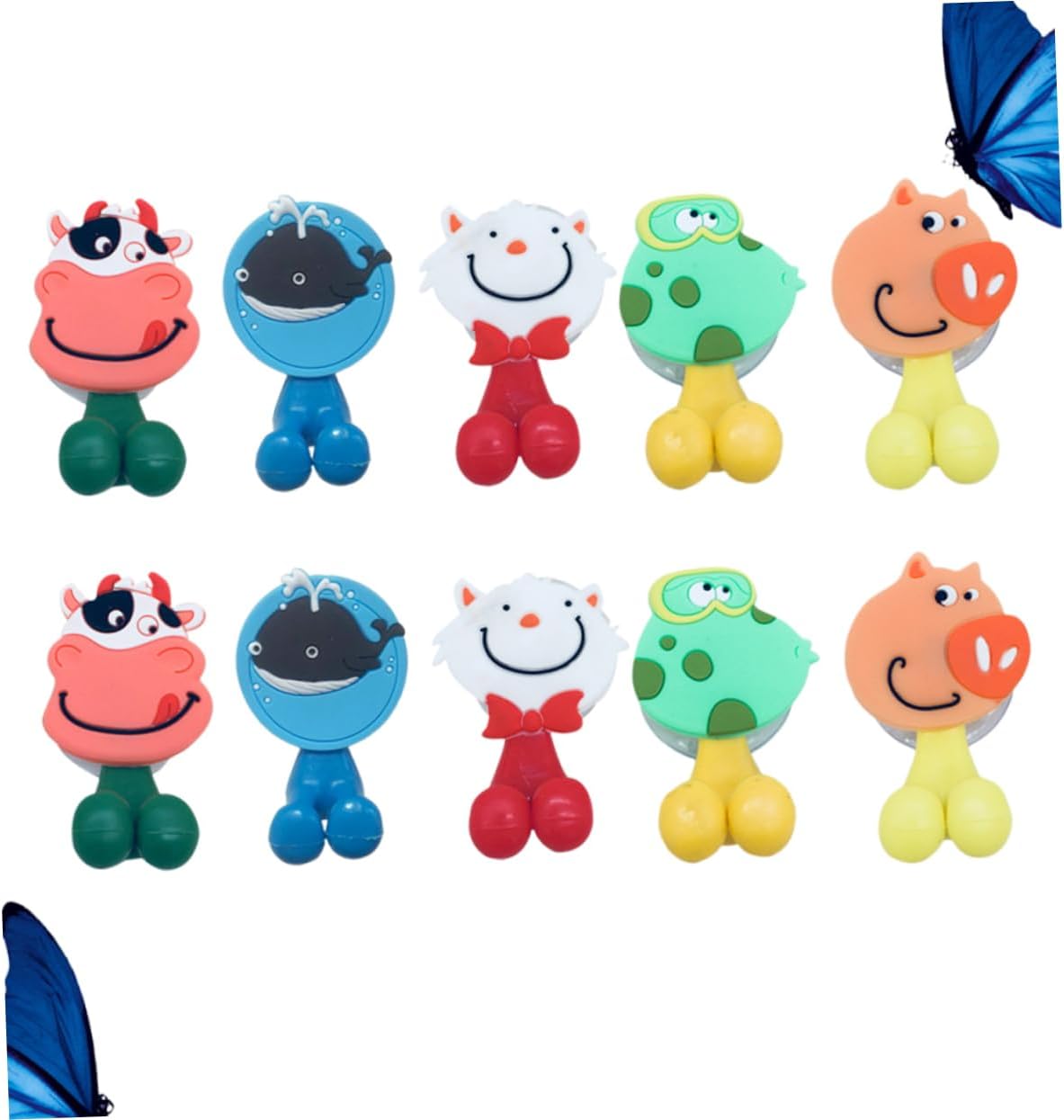 10pc Cartoon Wall Toothbrush Holder for Kids