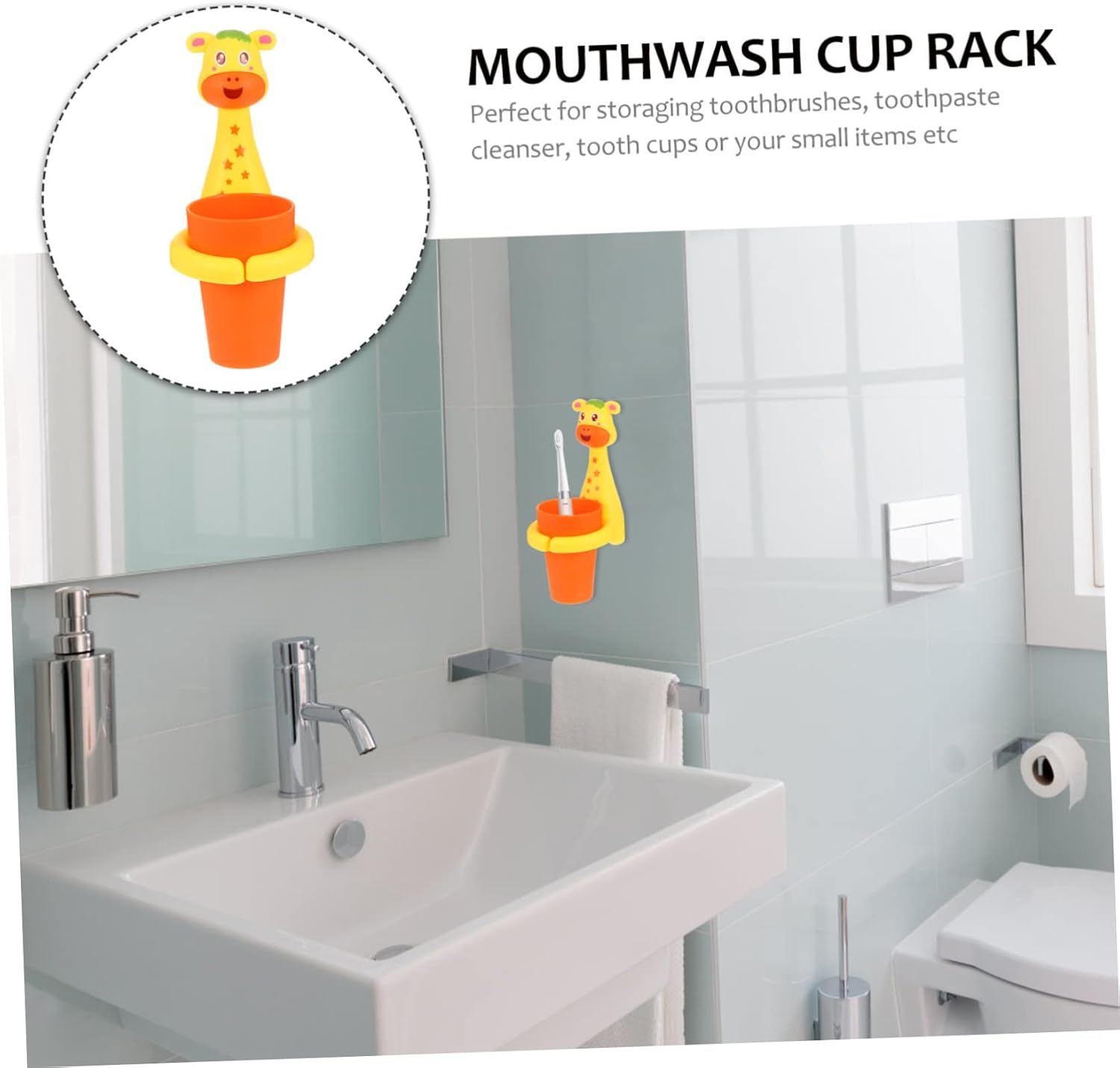 Efficient Durable Toothbrush Cup Rack for Home Use