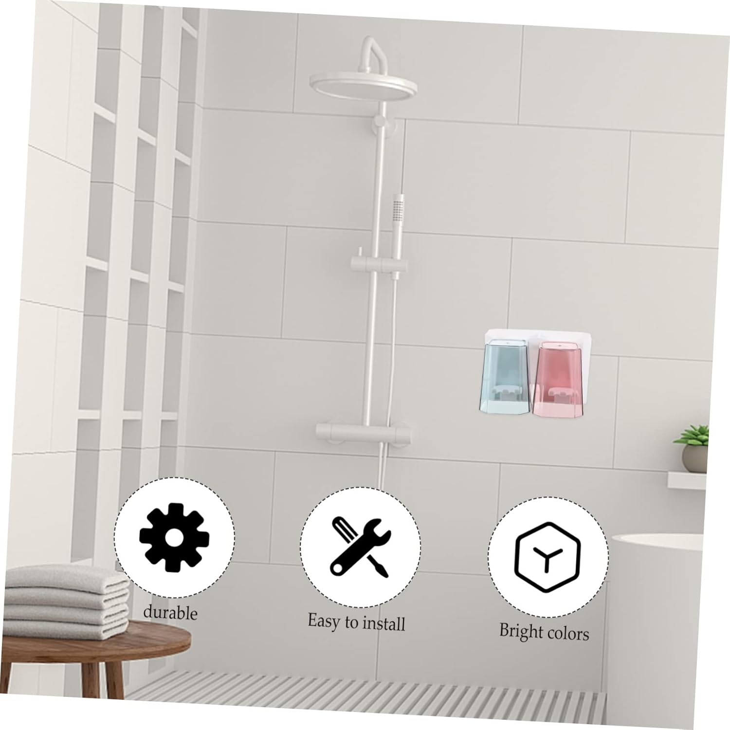 Space-Saving Wall-Mounted Toothbrush Holder for Bathroom Storage