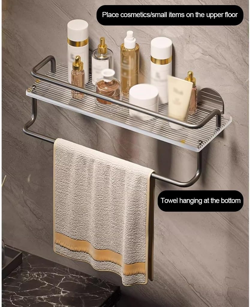 Stylish Wall-Mounted Shower Caddy in Gold for Efficient Storage
