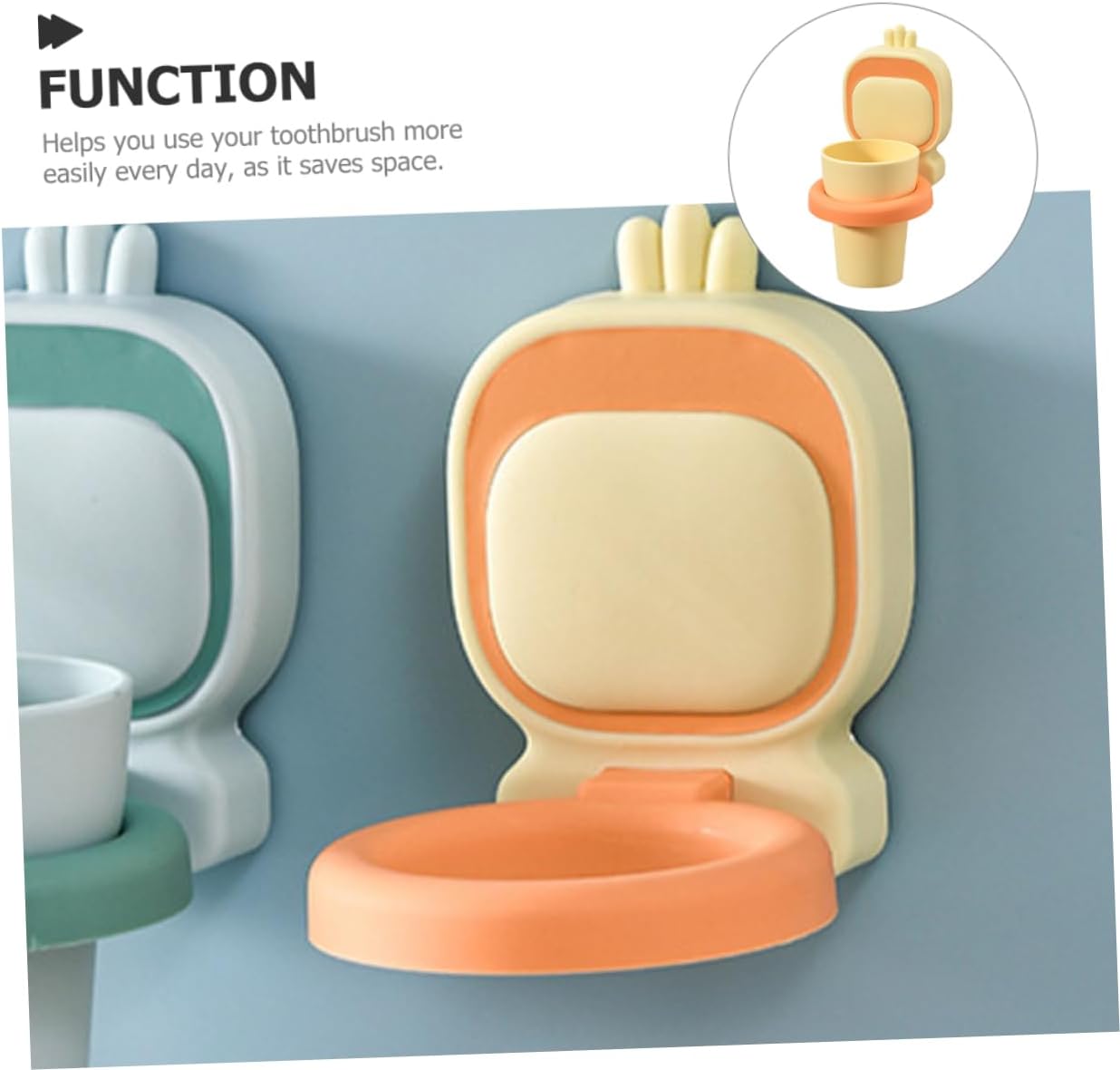 Cavalier Toothbrush and Mouthwash Cup Holder Set for the Home
