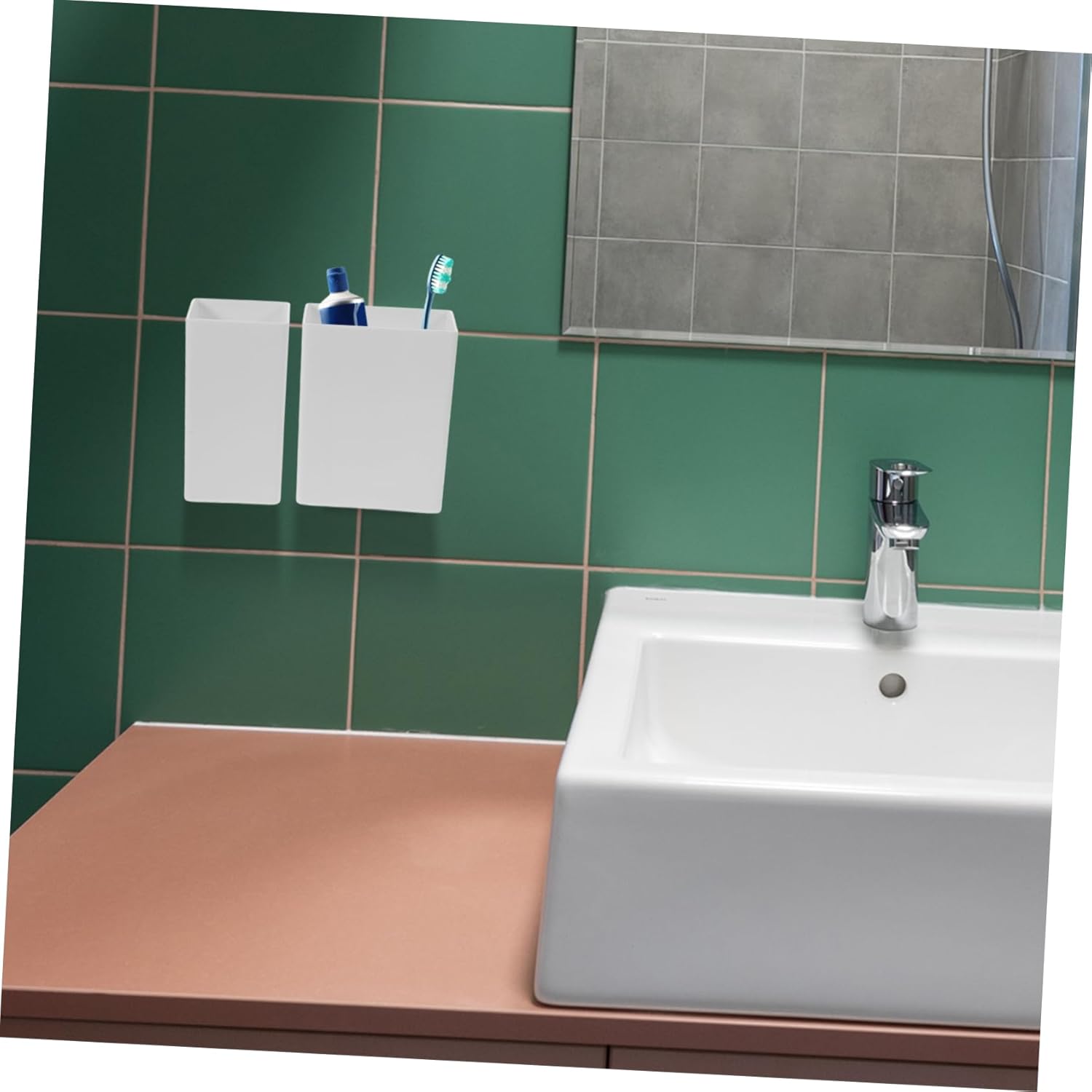 2-Piece Wall-Mounted Toothbrush Holders
