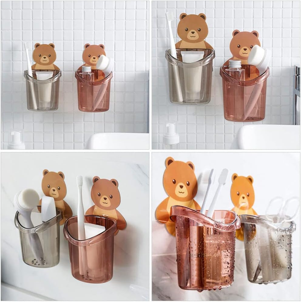 Nuturious Toothbrush Toothpaste Organizer Wall-Mounted