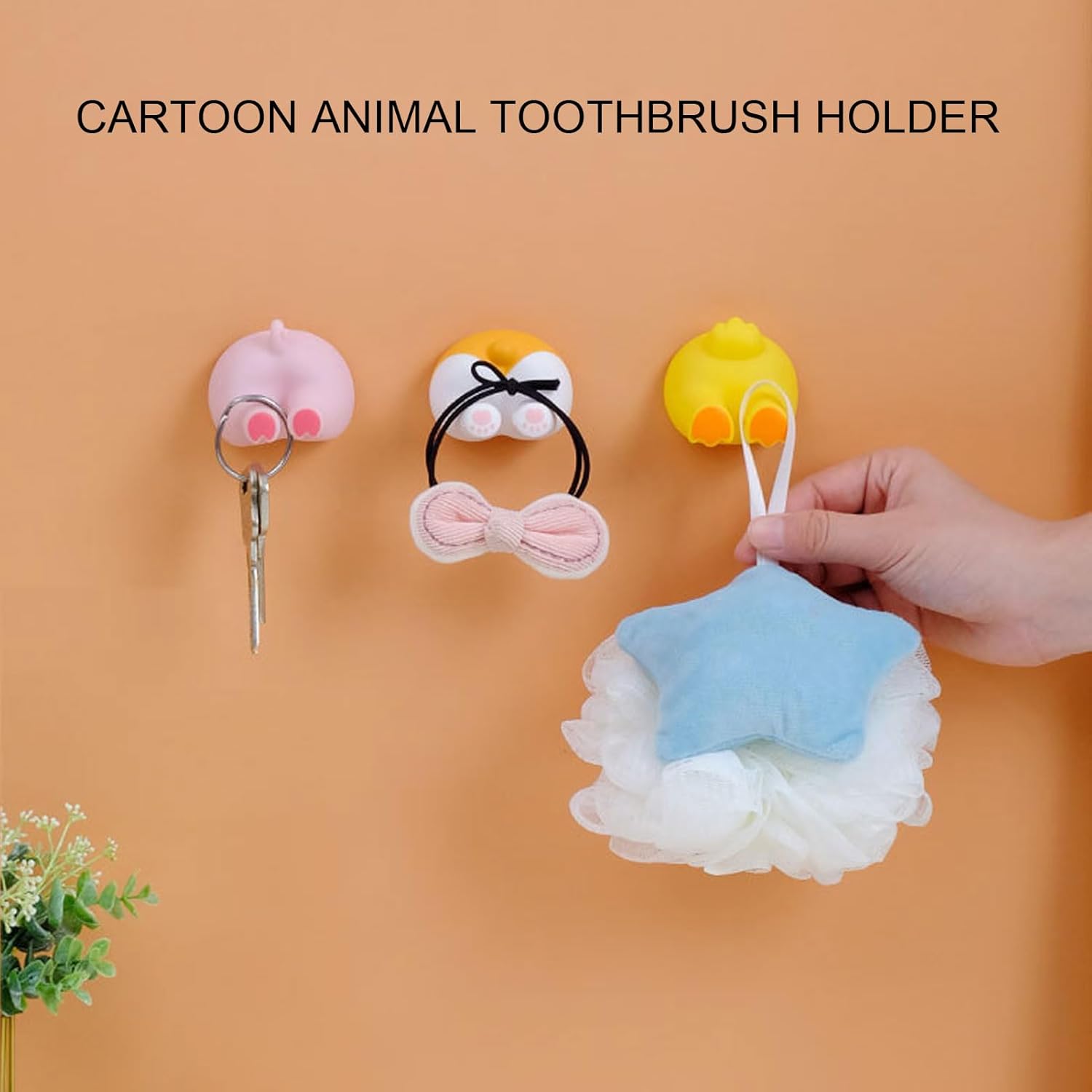 OP PWONG Cute Animal Toothbrush Holder