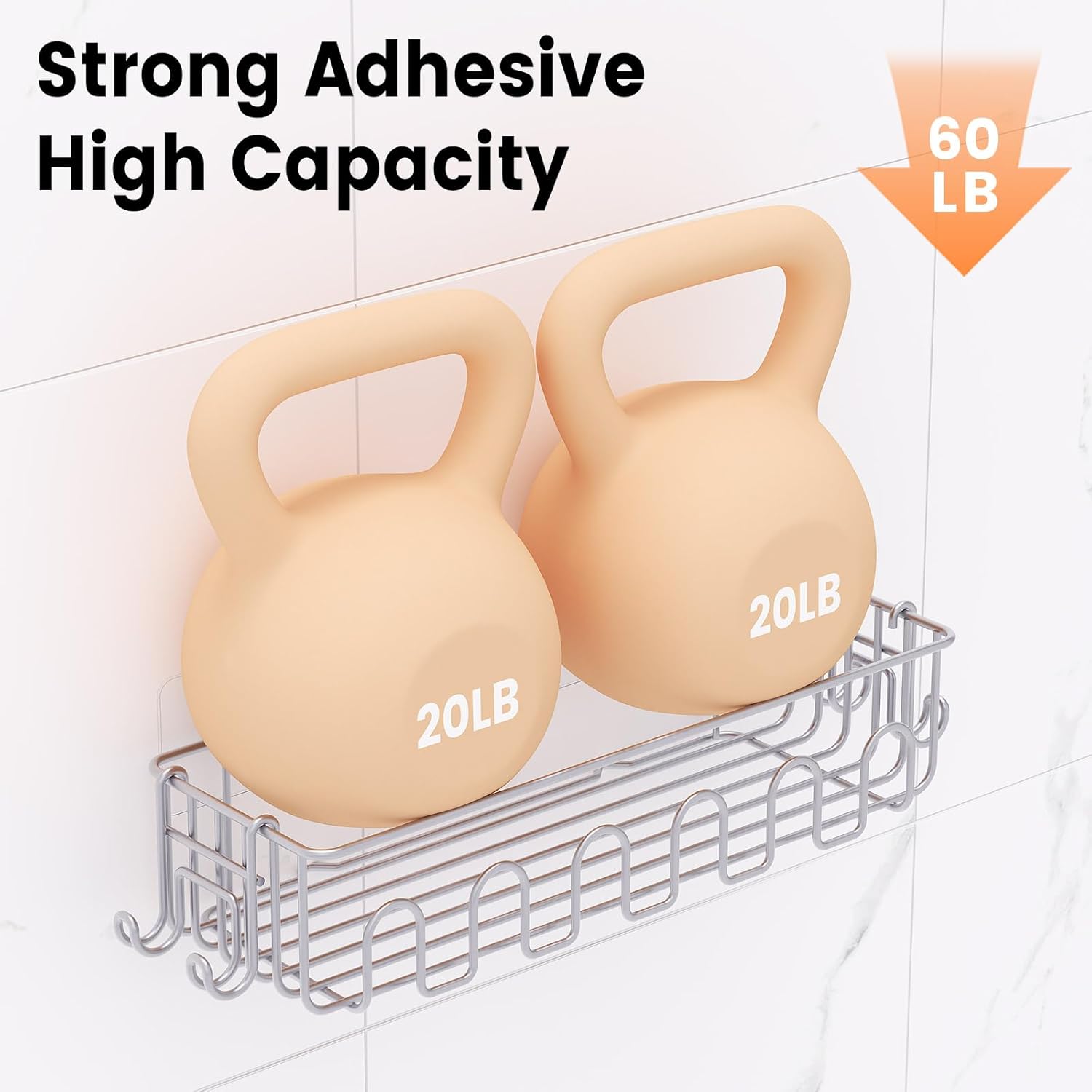 Rustproof Adhesive Caddy 4-Pack