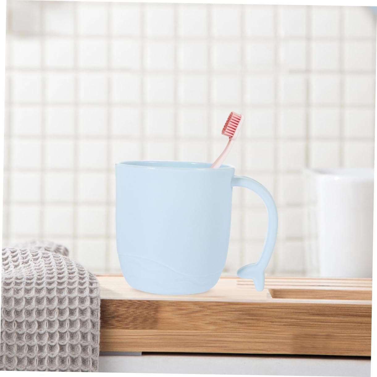 Perfect for kids - 2pack Bamboo Toothbrush Cups - Safe Style and Durable
