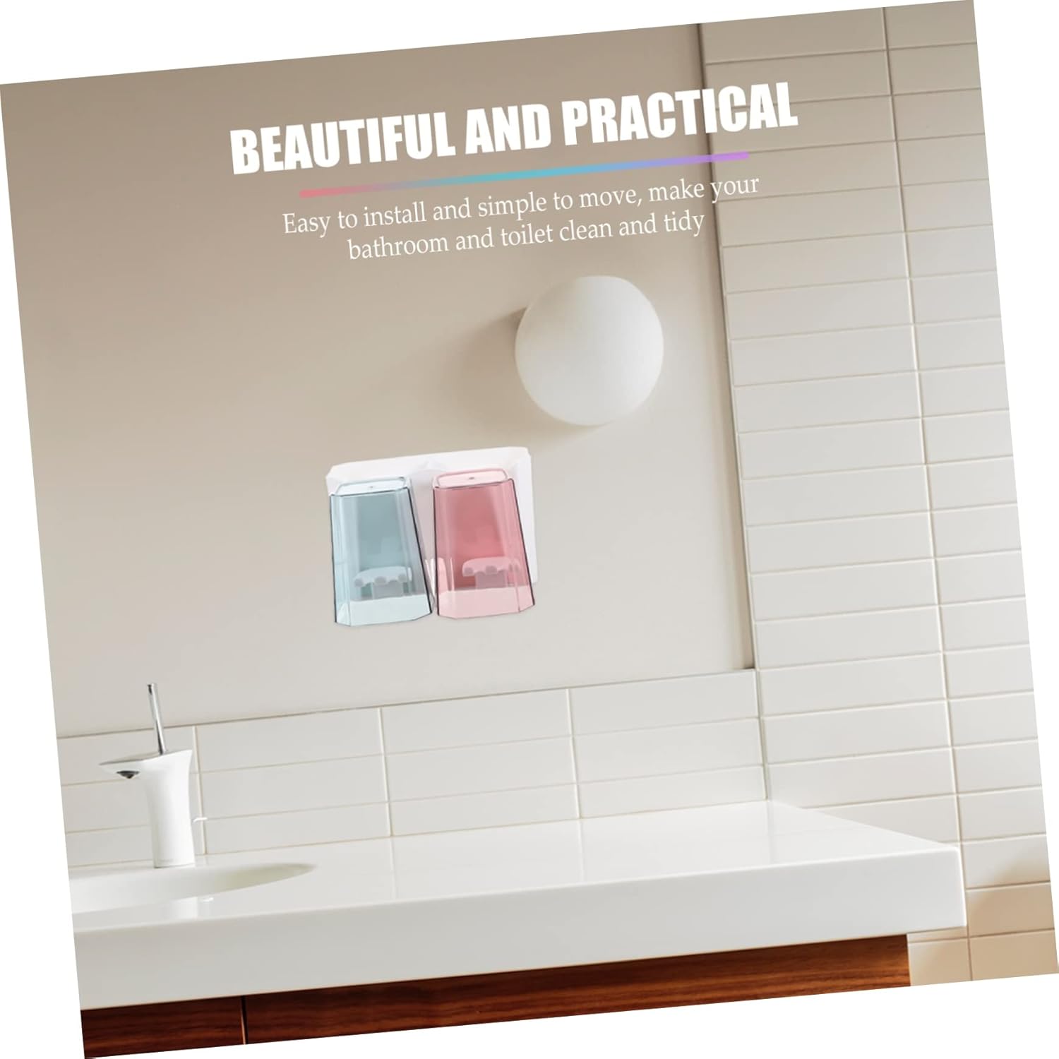 Wall-Mounted Toothbrush Holder Easy to Install