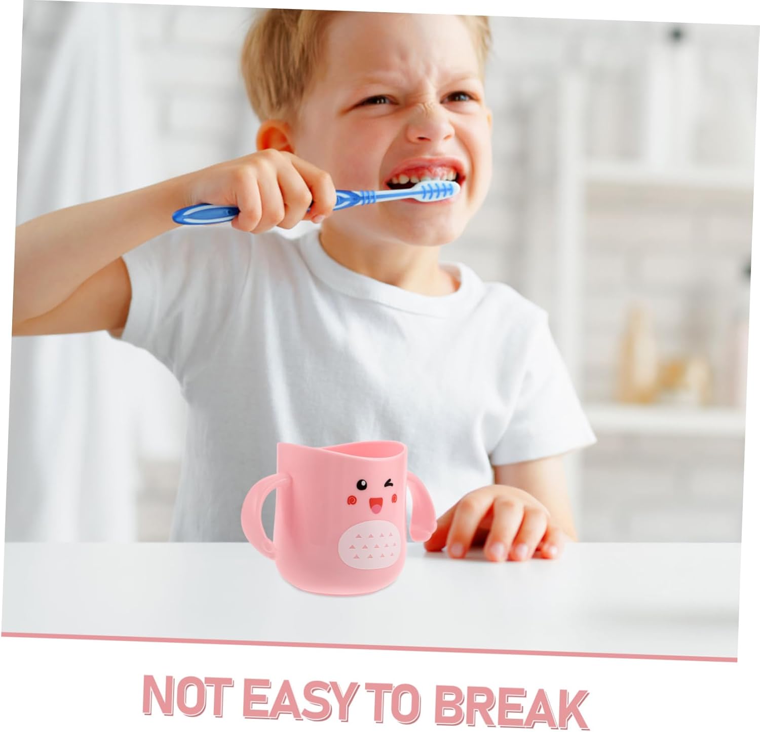 HAPINARY Cartoon Toothbrush Cup for Boys Girls - Easy to Clean Child-Friendly