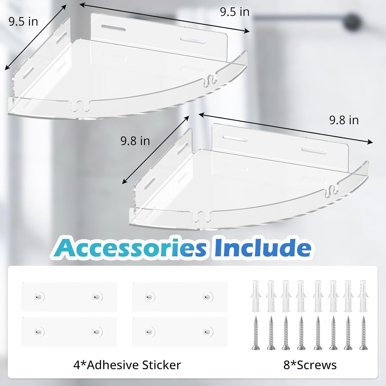 2-Piece Heavy Duty Corner Shower Caddy