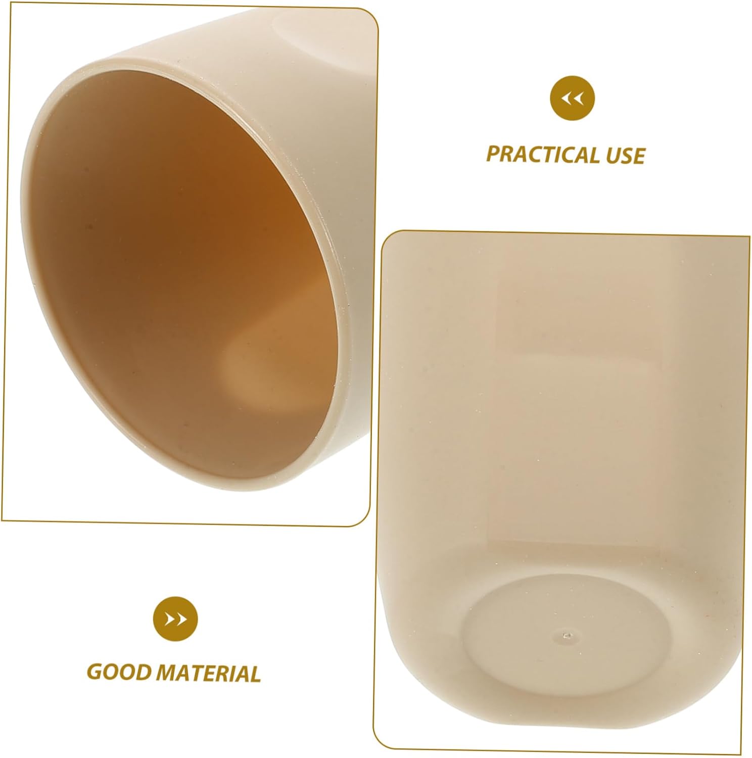 Beatifufu Simple Beige Toothbrush Cup Portable Travel Tumbler