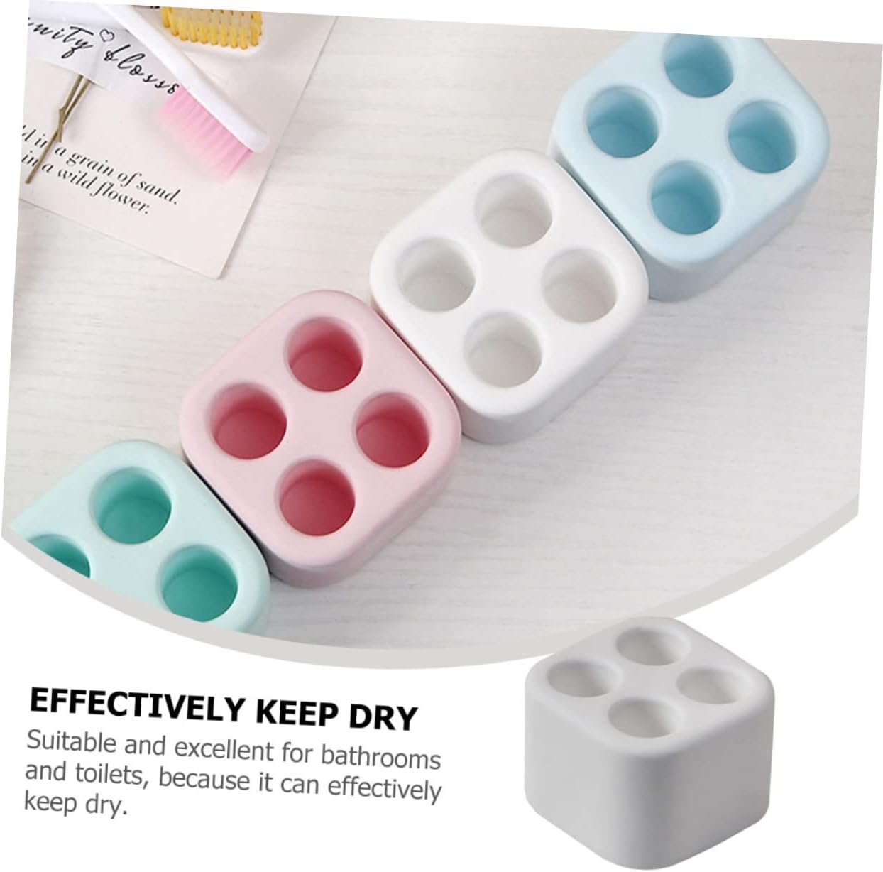 Mini Diatomite Toothbrush Holder White