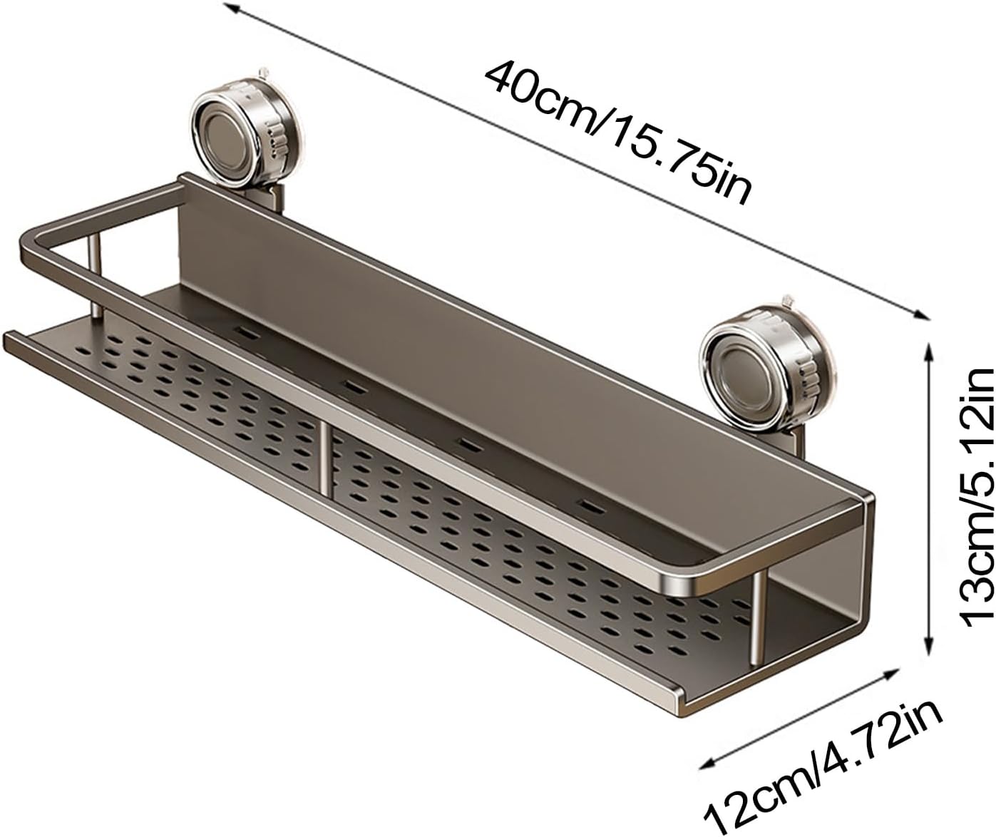 Space-Saving Suction Cup Bathroom Organizer