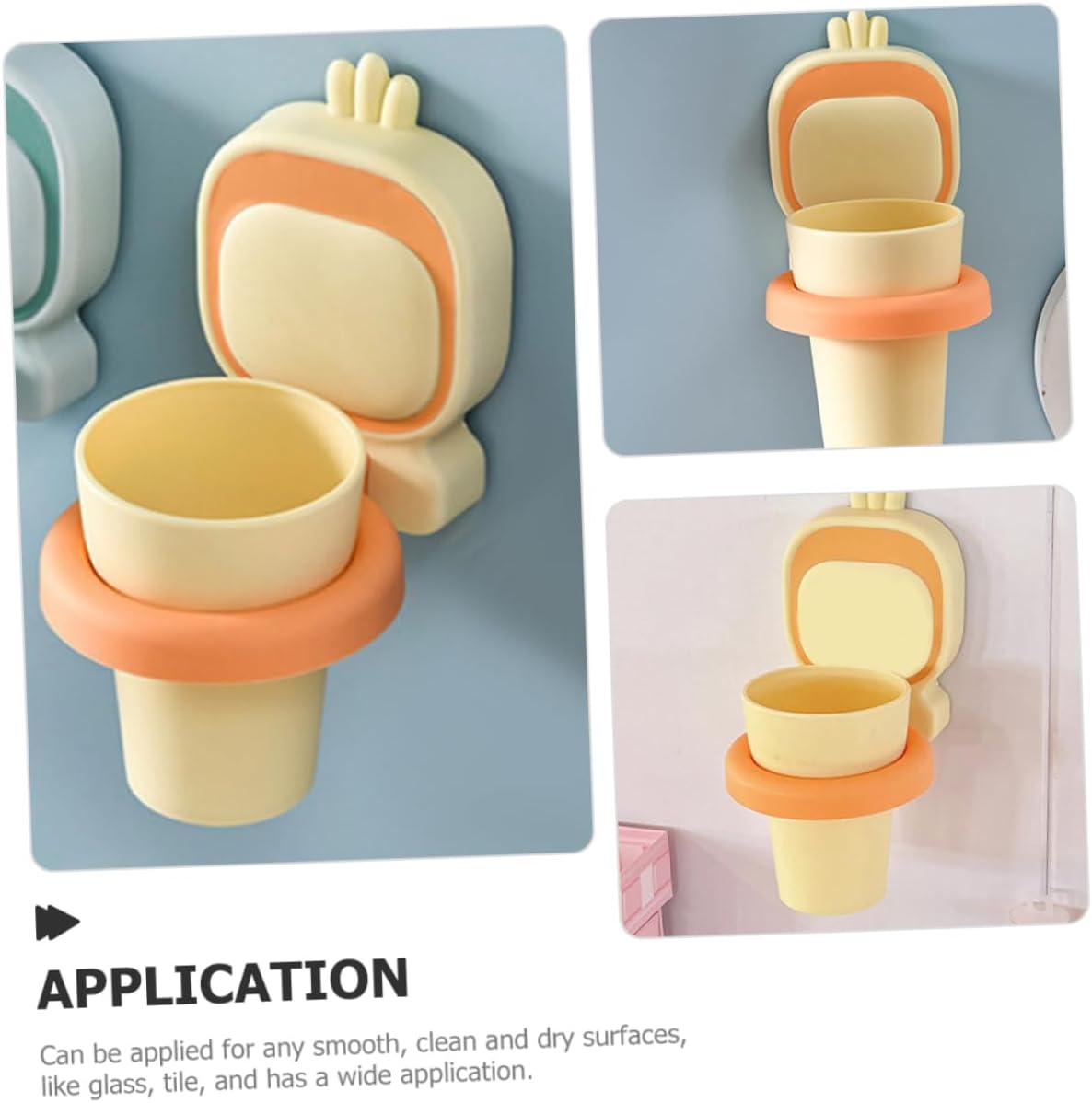 Break-Resistant Wall-Mounted Toothbrush Holder