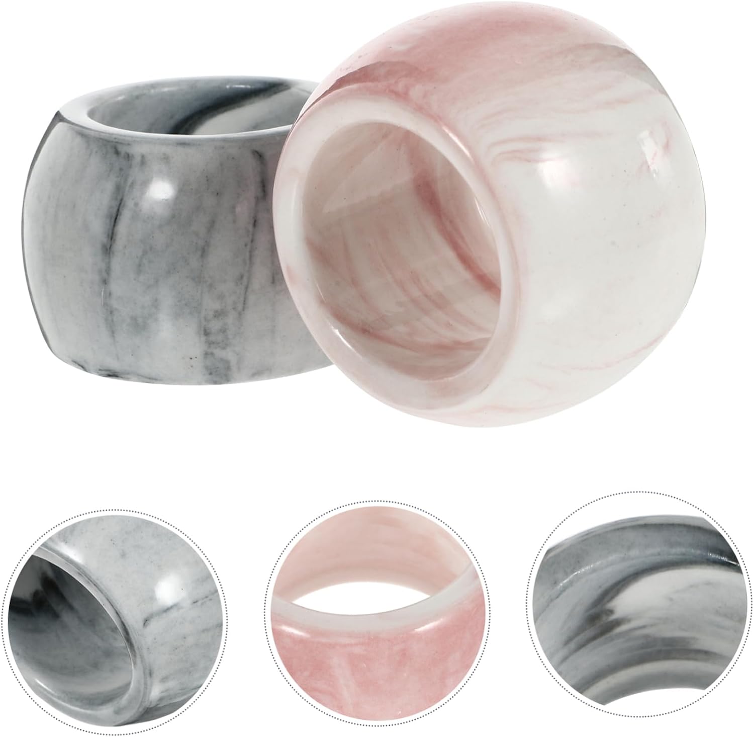 2-Piece Marble Pattern Electric Toothbrush Holder - Stylish Bathroom Organizer