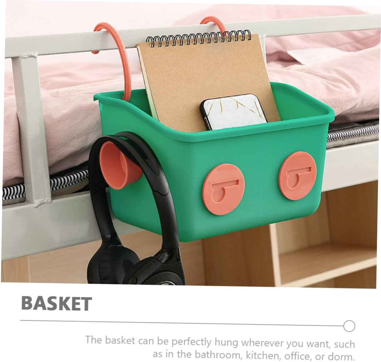 Simple Hanging Organizer Wicker Basket for Shower Use Durable Easy to Clean