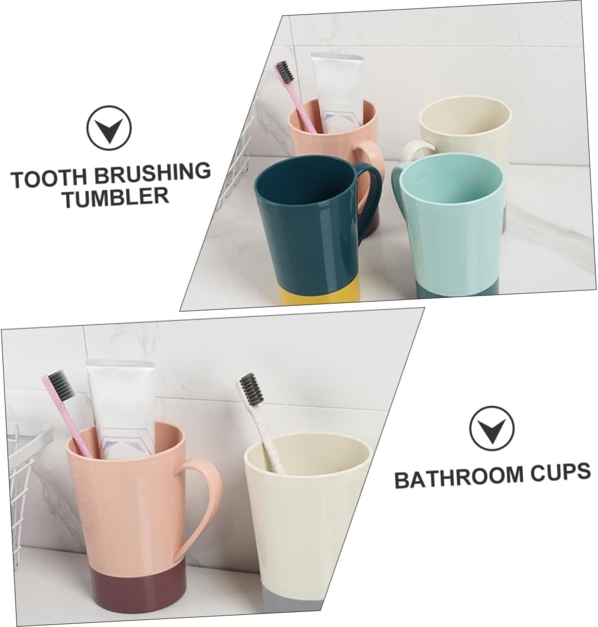 Anneome 4-Piece Bathroom Tumbler Cup Set