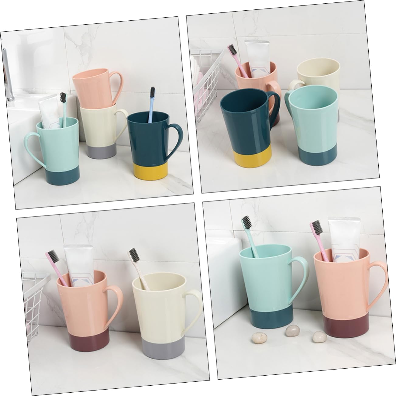 Anneome 4-Piece Bathroom Tumbler Cup Set