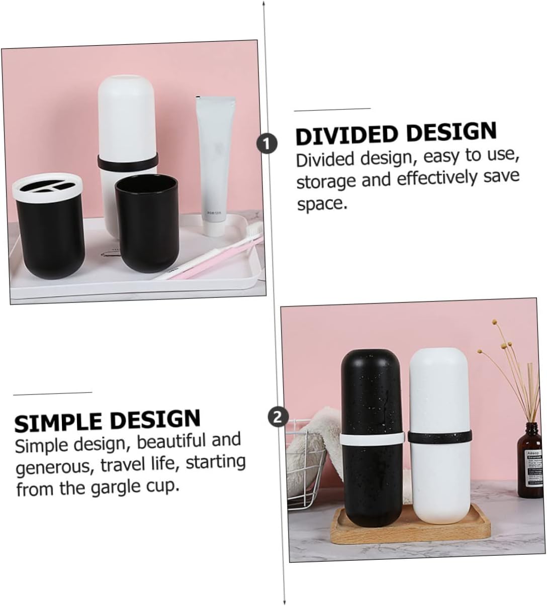 2-Piece Compact Travel Toothbrush Holder