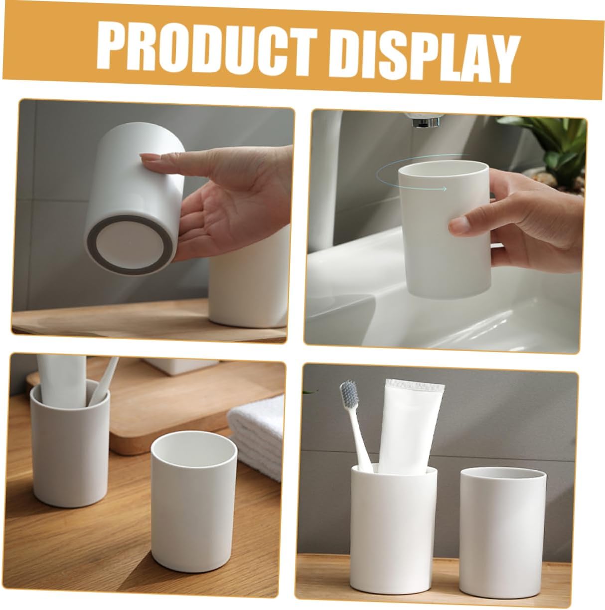 Reliable Durable 2-Pack Reusable Toothbrush Mouthwash Holder