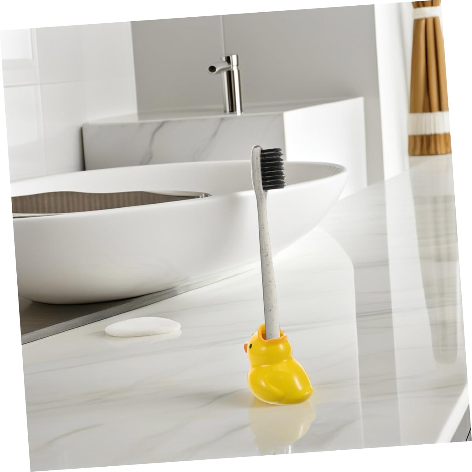 Ceramic Cartoon Toothbrush Holder for Bathroom Storage