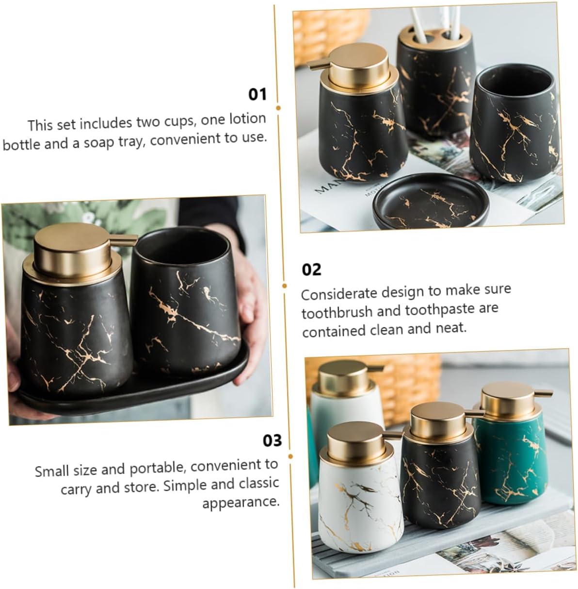 Elegant Toothbrush Holder with Multi-Use Pieces