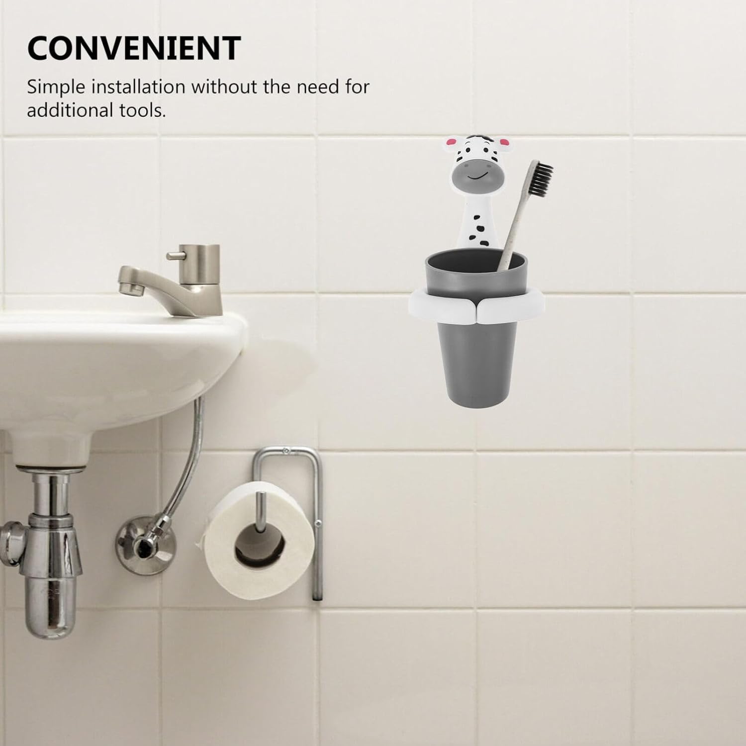 Elegant Wall-Mounted Toothbrush Holder for Boys Girls