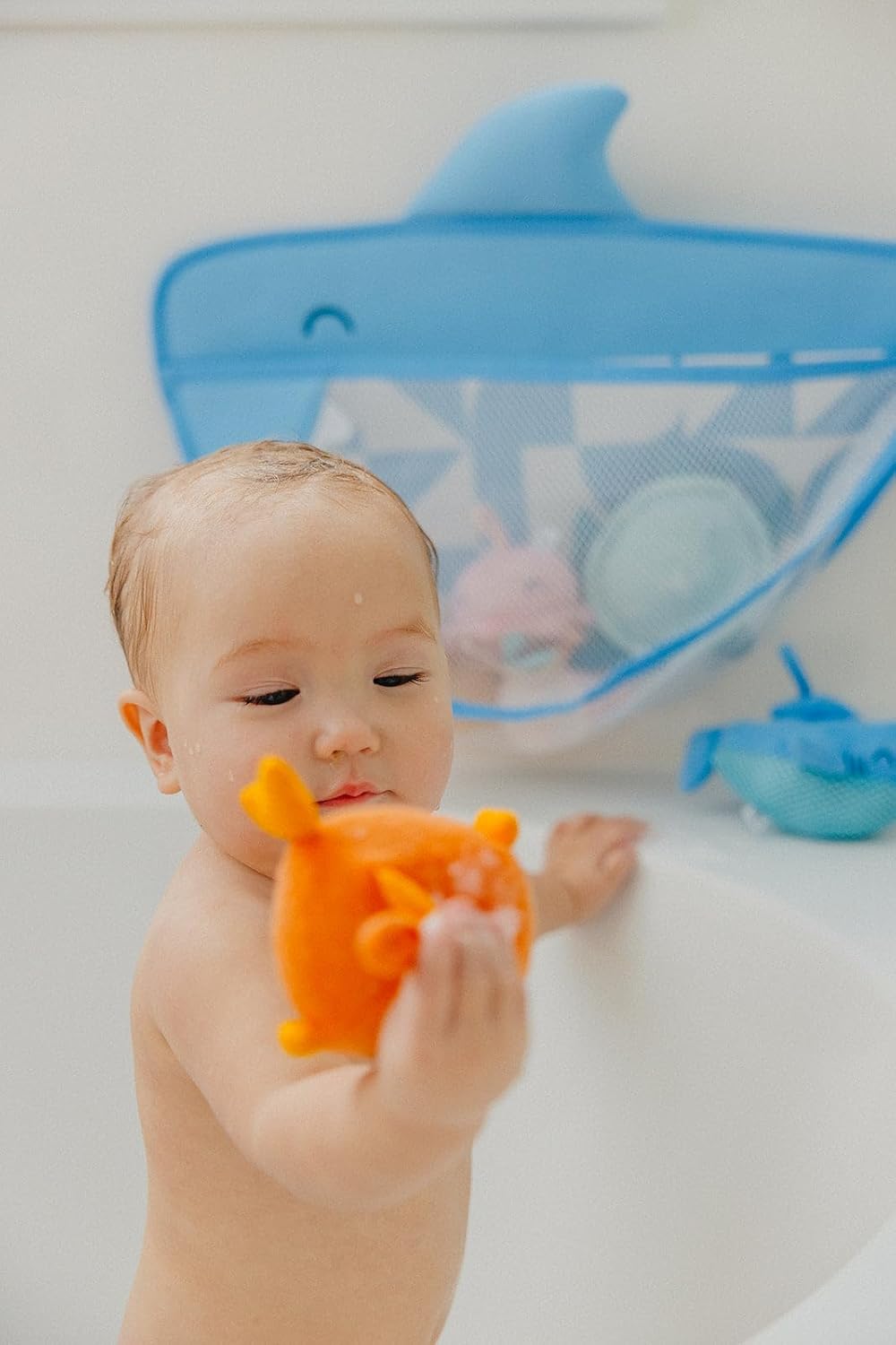 Copper Pearl Oceana Extra-Large Mesh Bath Toy Holder with Suction Cups