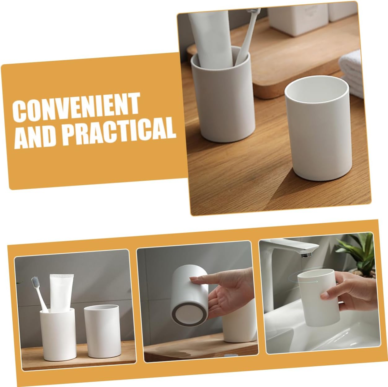 Reusable Toothbrush Holder Mugs