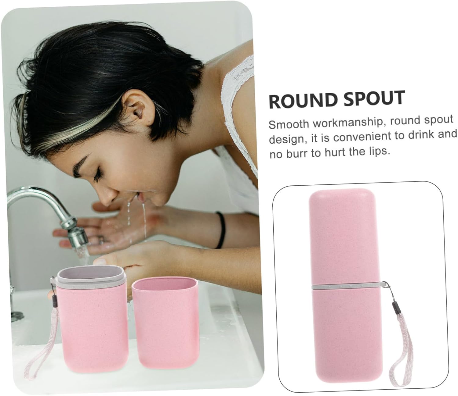 GALPADA Space-Saving Travel Toothbrush Holder with Detachable Washing Cup