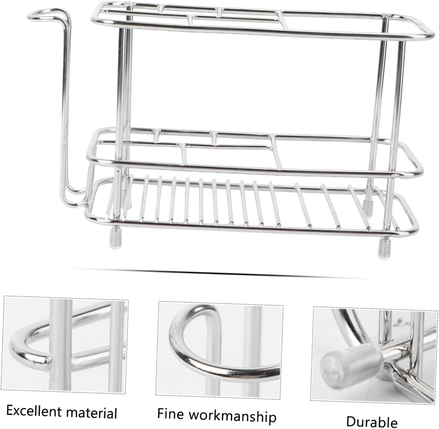 1pc Stainless Steel Shower Rack Toothbrush Holder