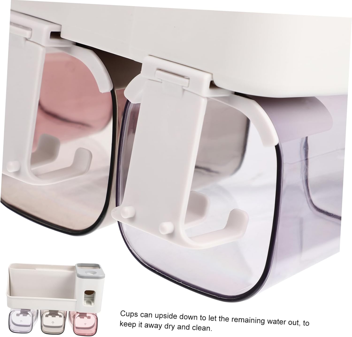Amosfun Multi-Functional Wall-Mounted Toothbrush and Toothpaste Holder