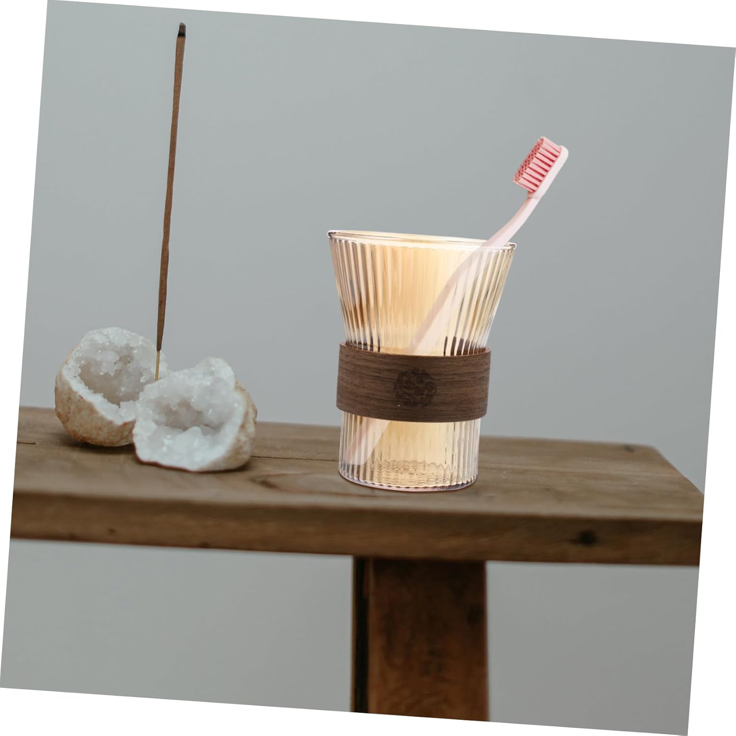 Elegant Toothbrush Container Comfortable Reusable Glass Cup